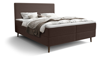 Egyszemélyes ágy 120 cm Napoli Comfort (barna) (ágyráccsal, tárolóhellyel)