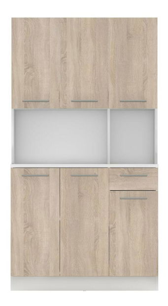 Colț bucătărie Palermo NEW (alb + stejar sonoma)