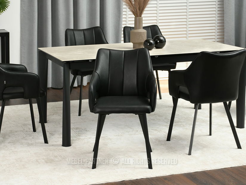 Scaun Carl (negru + auriu)