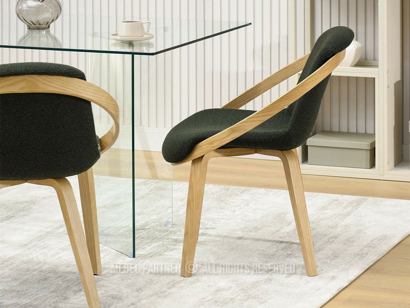 Scaun sufragerie Lamparas (verde + stejar)