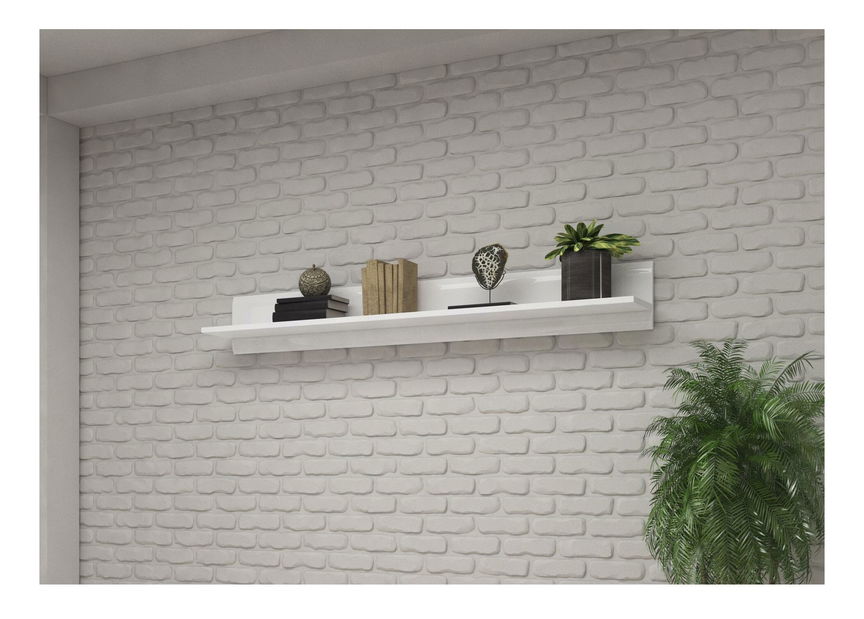 Polica 160 cm Tashia Typ 01 (bijela + visoki bijeli sjaj)