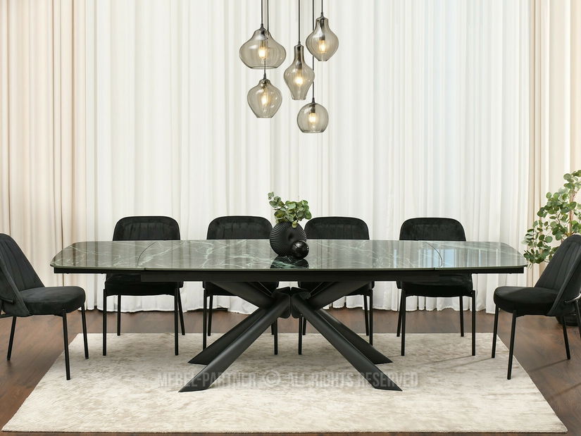 Masă sufragerie Deportaron (verde + negru)