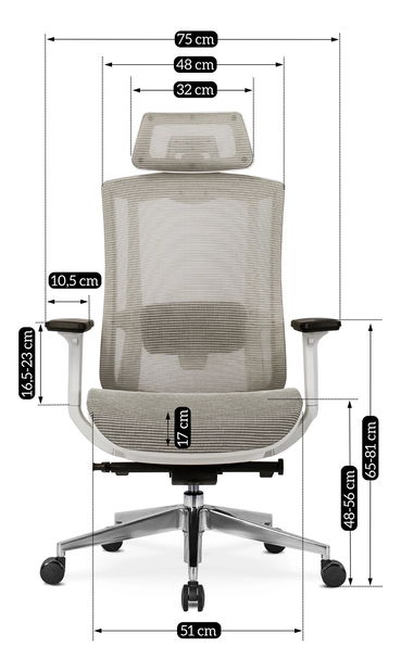 Kancelárska stolička Skyler (béžová) 