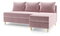 Rohová sedacia súprava Vlada (P) (ružová)