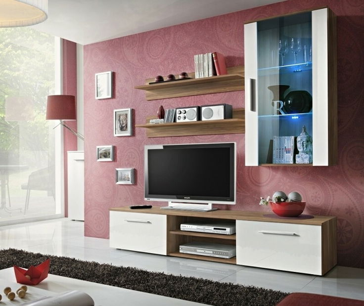 Mobilier camera de zi Gorefield 23 NWH GE (cu iluminat) 