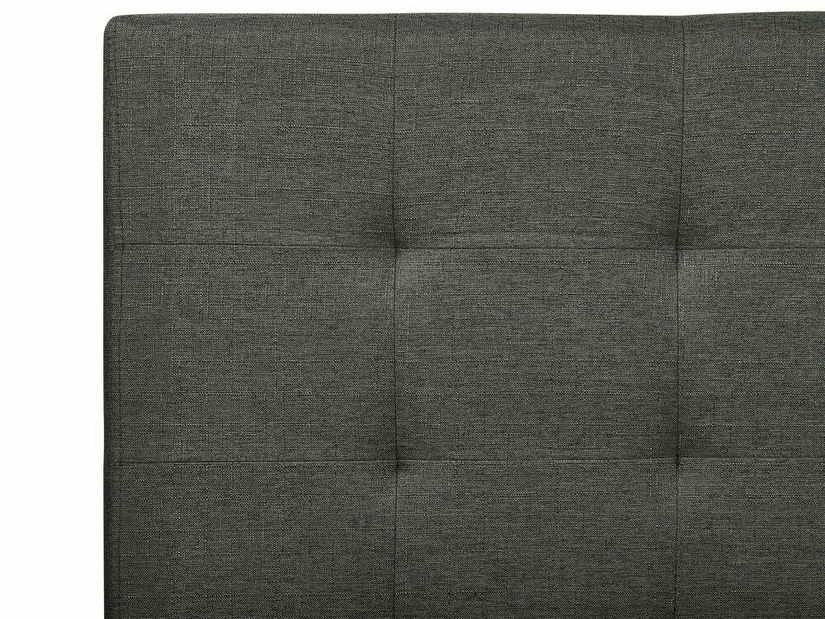 Manželská posteľ 140 cm ROLLA (s roštom a úl. priestorom) (tmavosivá)
