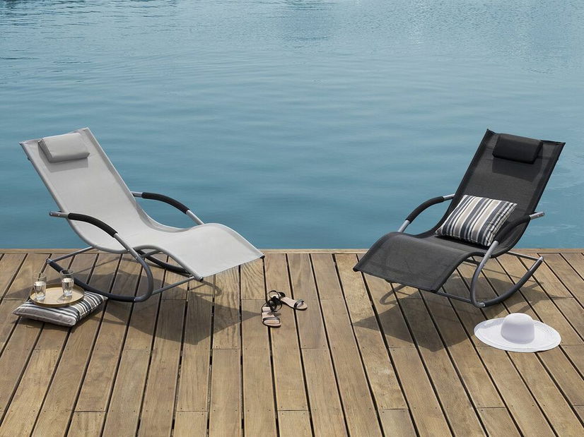 Kerti nyugágy Carro (fekete)