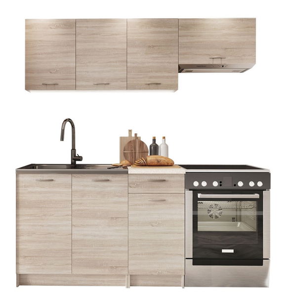 Kuhinja Eny 180 (hrast artisan + crna)