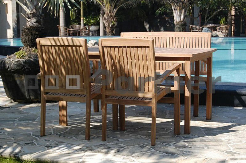 Záhradný nábytok Harmony 1+2+1 (Teak)