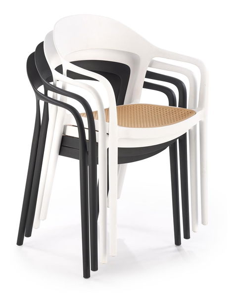 Kerti szék Karo (fehér + természetes)