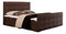 Manželská posteľ Boxspring 200 cm Milagros 2 (tmavohnedá) (s matracom a úložným priestorom)