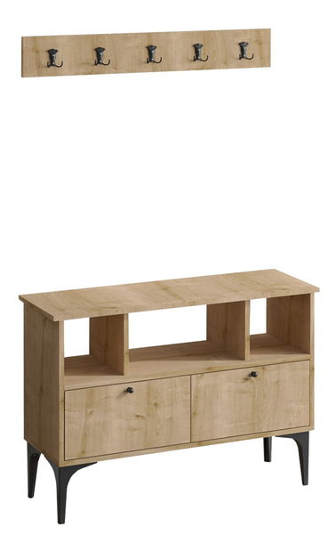 Predsieňová zostava Aliex 5 (Orech + Čierna)