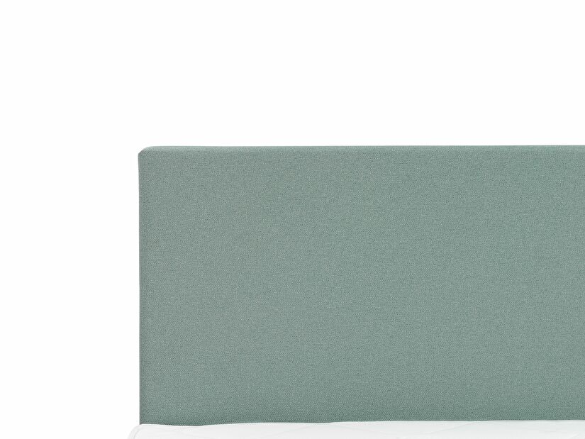 Manželská posteľ Boxspring 160 cm SENNOR (s matracmi a úl. priestorom) (svetlozelená)