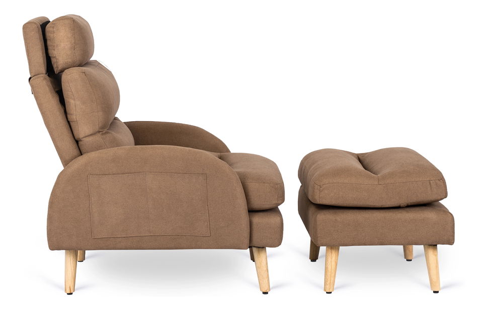 Pozícionáló fotel Hondurenas (barna) (zsámollyal)