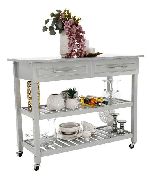 Kolica za posluživanje Macsen (svijetlosiva)