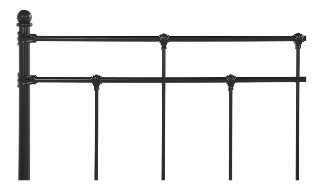 Pat matrimonial 140 cm Lynza (negru) *vânzare stoc