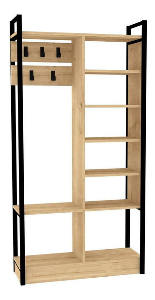 Vješalica Kapula (zafirov hrast + crna)