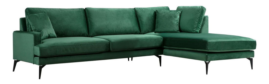 Kutna garnitura Papirolla (D) (zelena + crna)