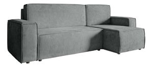 Rohová sedacia súprava Copenhagen L (popol + čierna)