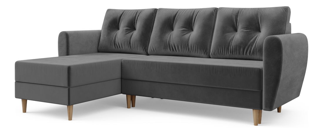 Sarokkanapé Paladio (sötétszürke) (B)