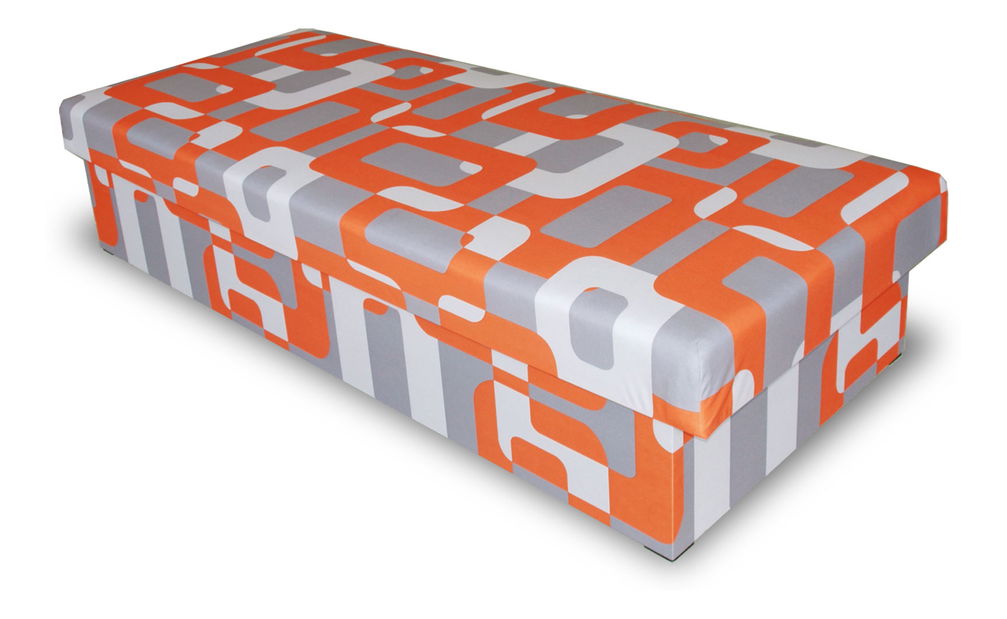 Pat de o persoană (canapea) 80 cm Solo Gri Porschecaliu (cu saltea)