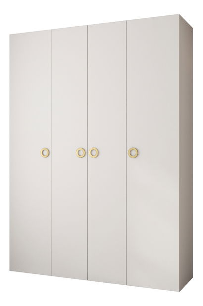 Šatníková skriňa 180 cm Carmela 40-1 (biela + zlatá)