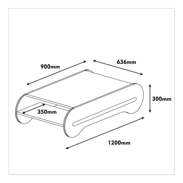 Masă de cafea Clement (Nuc + Galben)
