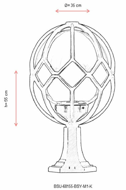 Iluminat de perete pentru exterior Suraj (Negru)