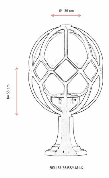 Kültéri fali lámpa Suraj (fekete)