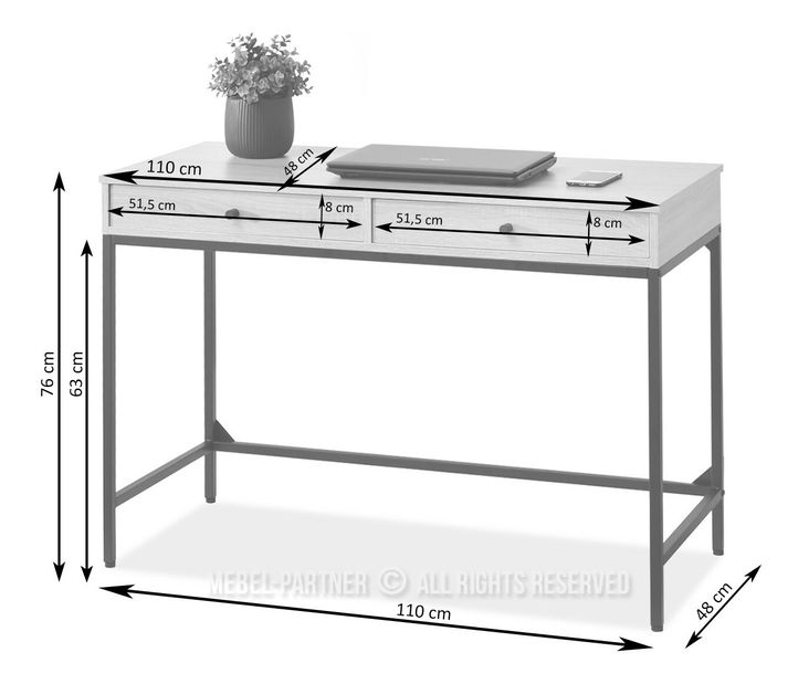 Masă PC Kaplan (crem)