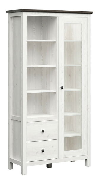 Vitrina Hesen REG1W2S/20/11 (s LED rasvjetom) (svijetli sibiu ariš + bor larico)