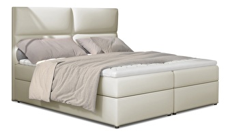 Manželská posteľ Boxspring 165 cm Alyce (svetlobéžová) (s matracmi)