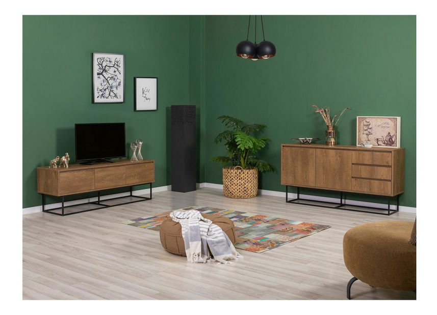 Set mobilier living Laxi 15 (nuc + negru)