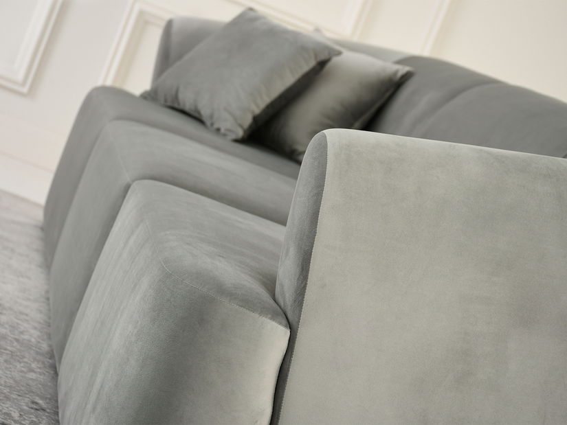 Pohovka trojsedačka Gramos (sivá + čierna)