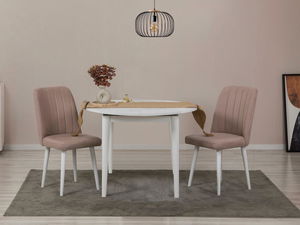 Jedálenský set Vlasta 3 (biela + kameň) (pre 2 osoby)