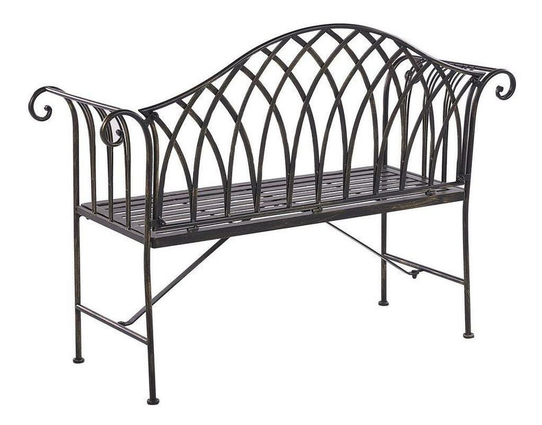 Záhradná lavička Milza (čierna)