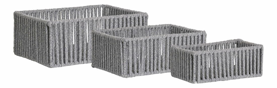 Set 3 ks košíkov Aiamiraia 2 (sivá)