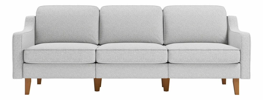 Pohovka trojsedačka Robia E (svetlosivá + orech)