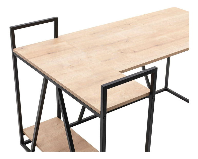 Íróasztal Nidupe 6 (zafír tölgy + fekete) 