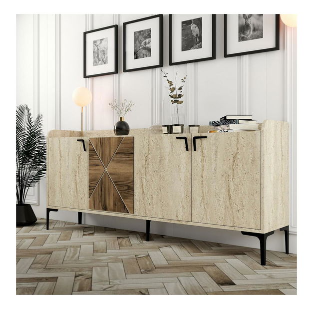 Skrinka Venedikt (orech + travertín)