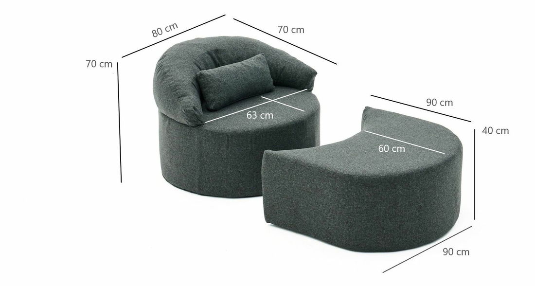 Fotelja Pintina S (antracit)