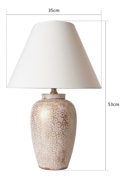 Lampă de masă Entapossa 3 (alb + Auriu)