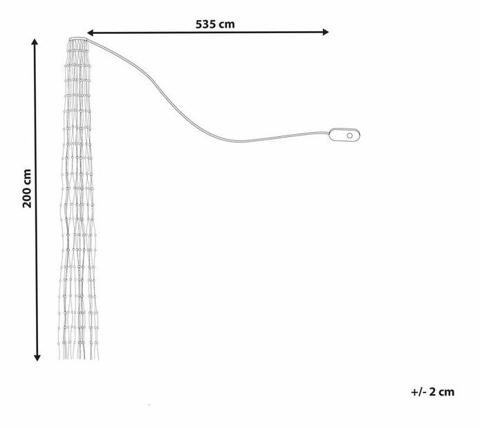 Svetelná reťaz 2 m Sadachbia (viacfarebná) 