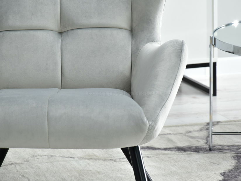 Relaxačné kreslo Norweien (sivá + čierna)