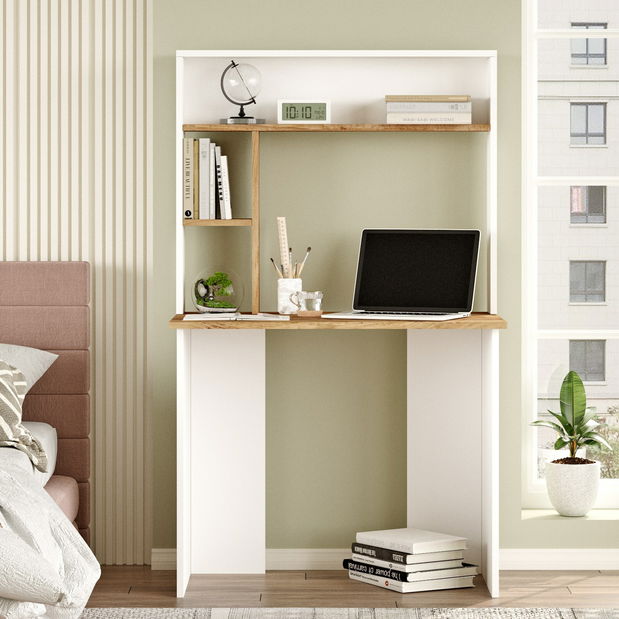 PC asztal Birdz (atlanti fenyő + fehér)