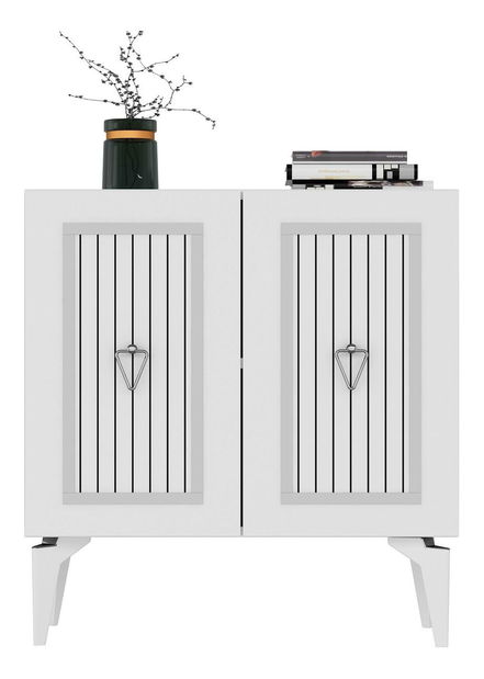 Skrinka Lideke 3 (biela + strieborná) 
