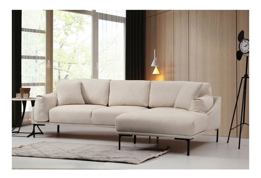 Colțar Leonero (D) (Crem + negru)