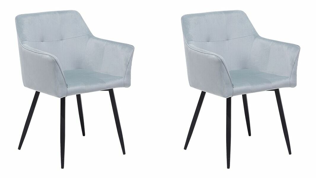 Set 2 buc. scaune pentru sufragerie Jardim (gri deschis)