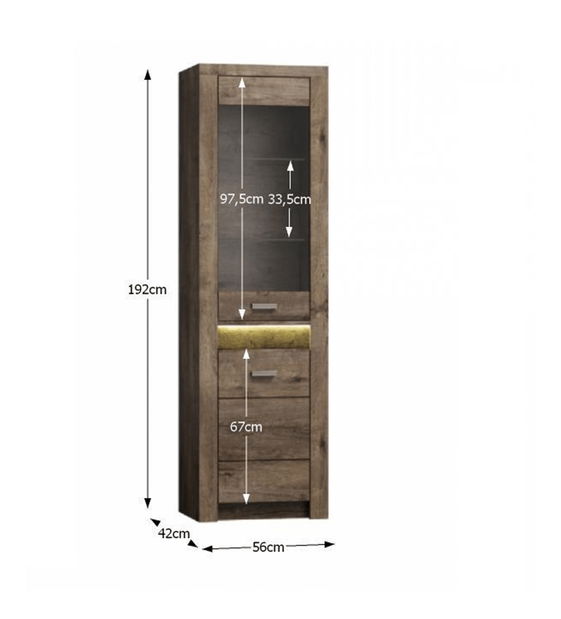 Vitrin Infinity 04 (Sötét kőris)