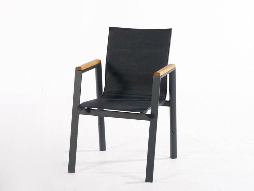 Záhradná jedálenská stolička Duluma (antracit) 